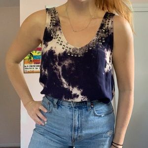 Forever 21 Tie Dye Studded Tank top